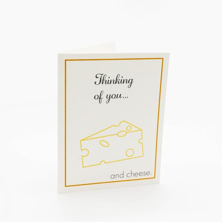 Funny Thinking of You Card - Just Because Card - Cheese - QBoutiqueOKC