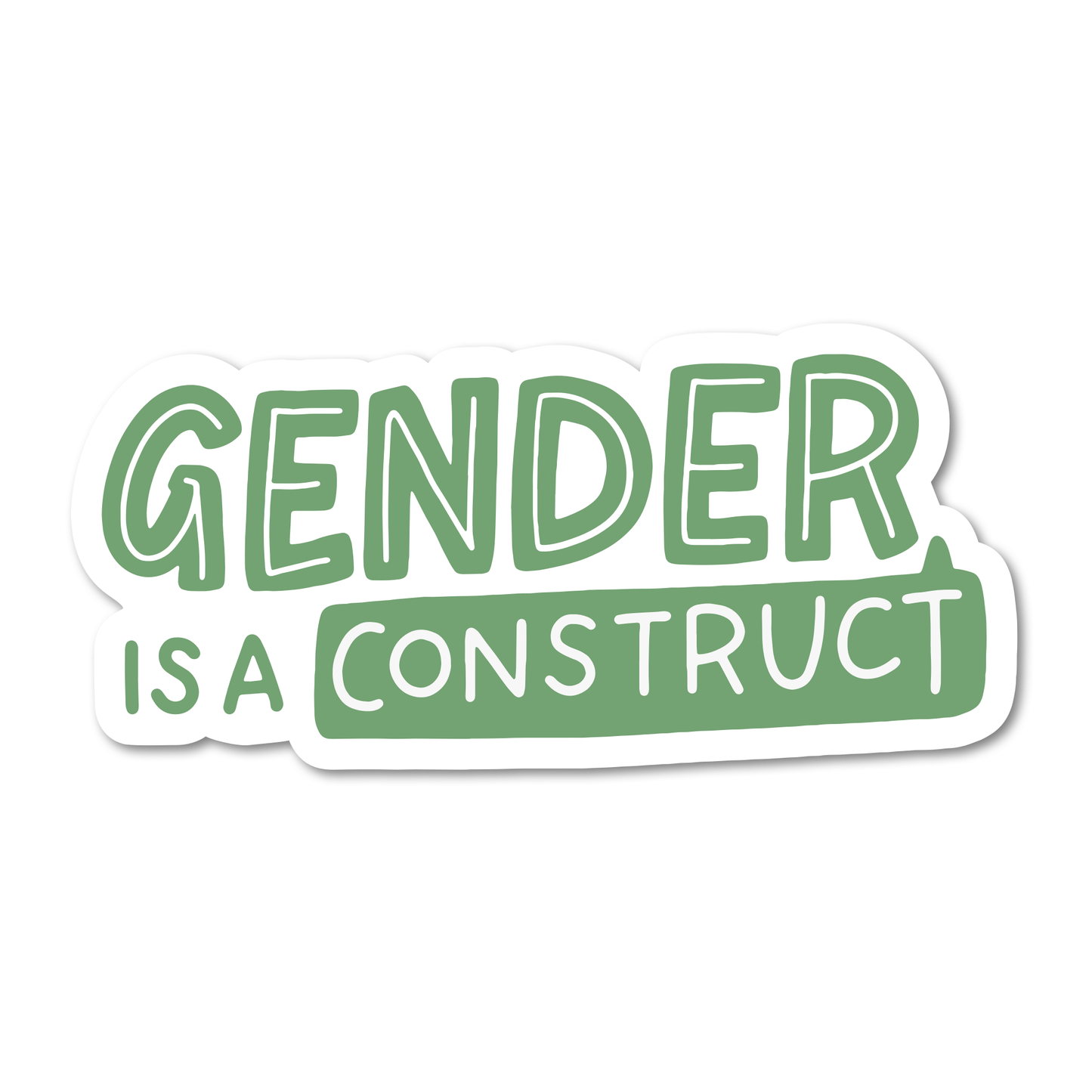 Gender Is A Construct Sticker - QBoutiqueOKC