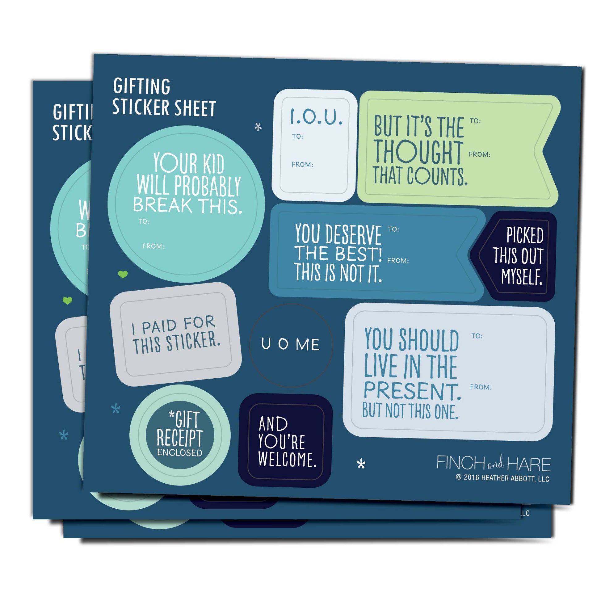 Gift Wrapping Stickers - Set 2 - QBoutiqueOKC