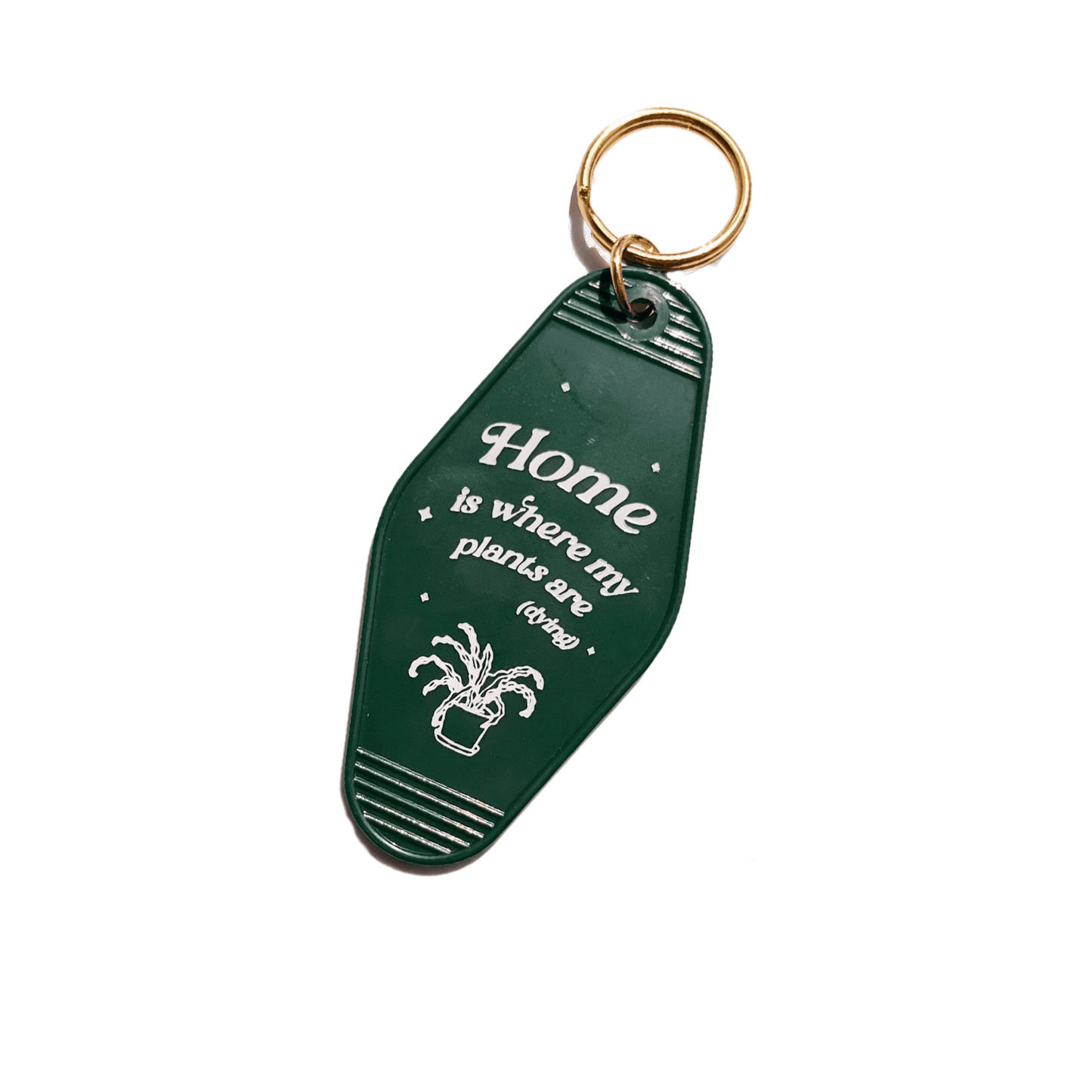 Home is Where my Plants Are Motel Tag Keychain - QBoutiqueOKC