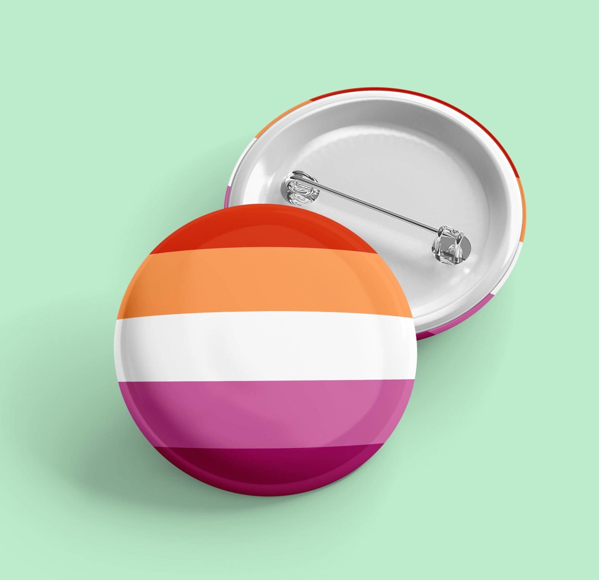 Lesbian Flag | Pride Pin Back Button - QBoutiqueOKC