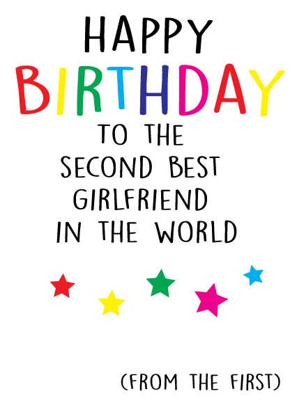 LGBT Birthday Cards Second best Girlfriend - QBoutiqueOKC