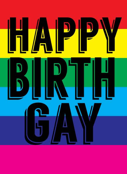 LGBTQ+ Birthday Cards Happy Birthgay - QBoutiqueOKC