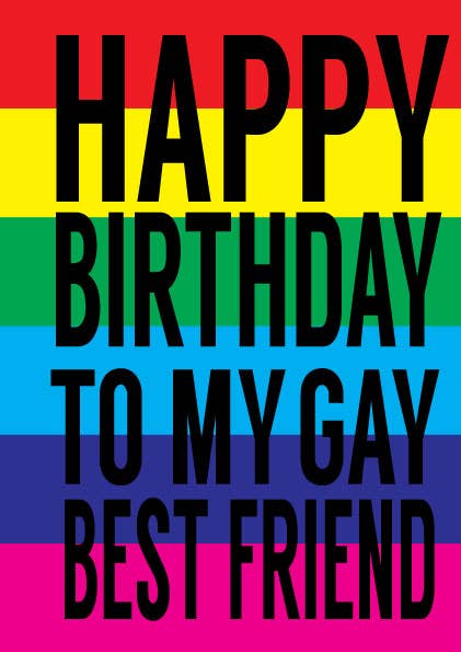 LGBTQ+ Birthday Cards To my gay best friend - QBoutiqueOKC