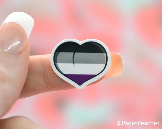 Mini Ace Pride Heart Sticker - QBoutiqueOKC