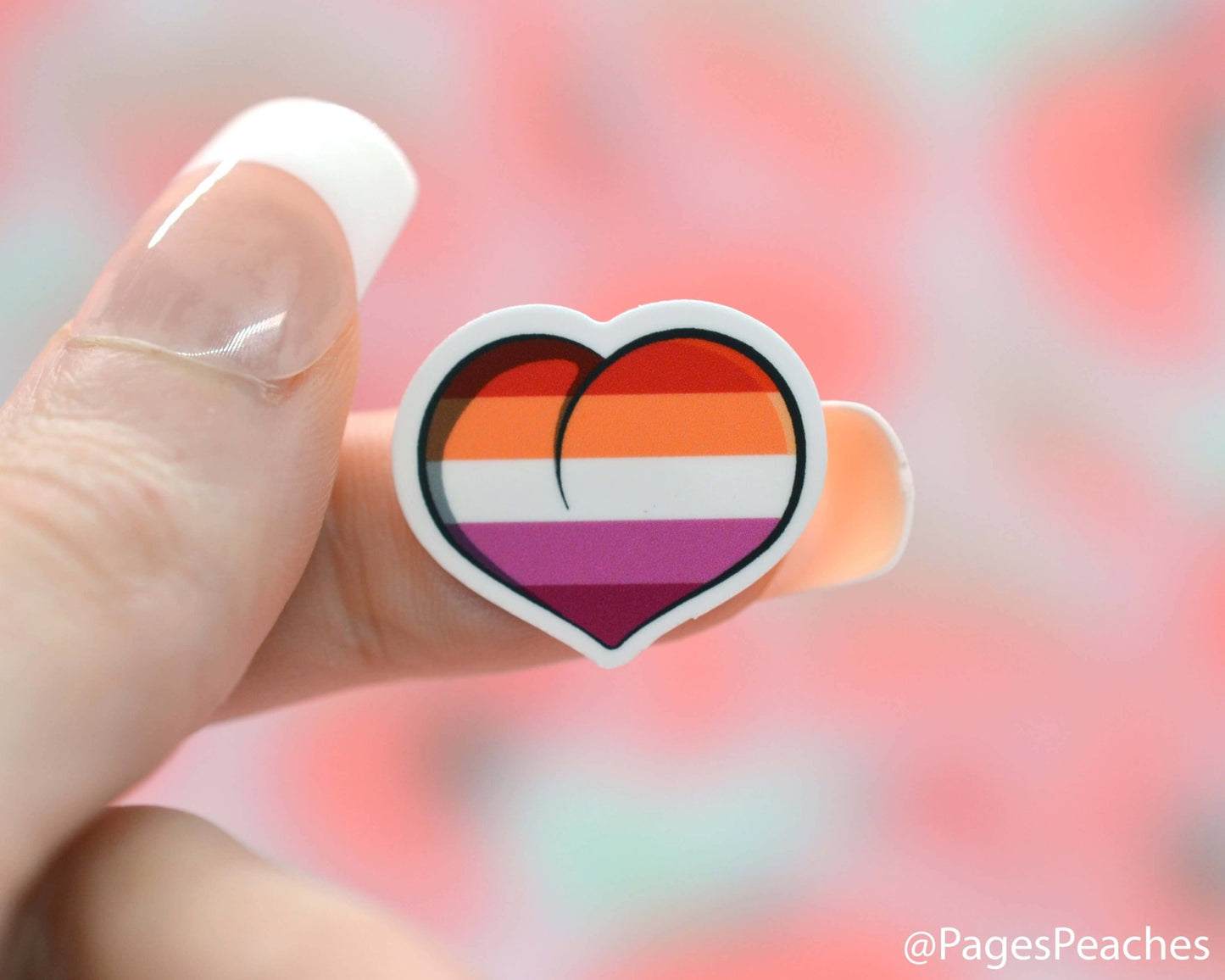 Mini Lesbian Pride Heart Stickers - QBoutiqueOKC