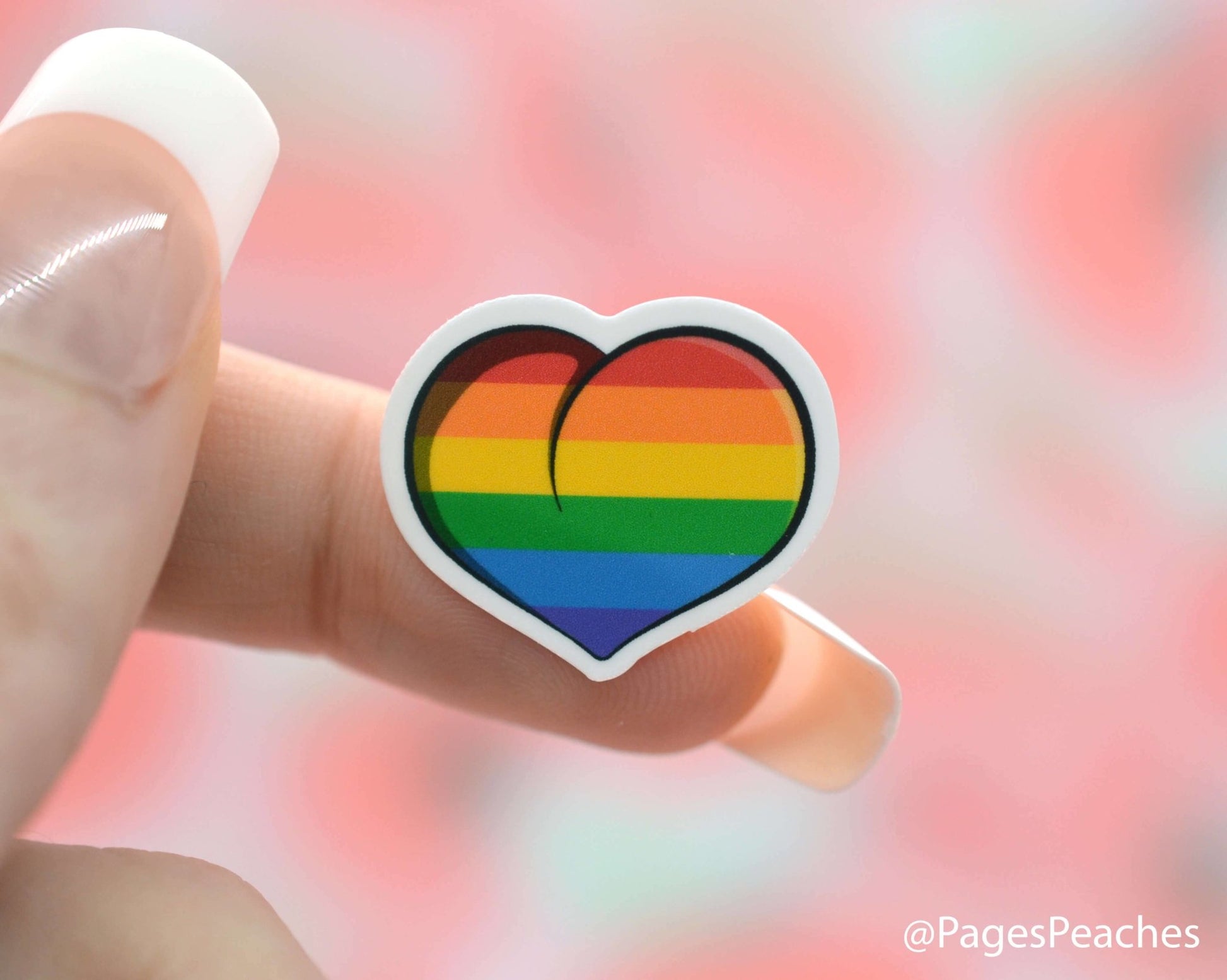 Mini Rainbow Pride Heart Stickers - QBoutiqueOKC