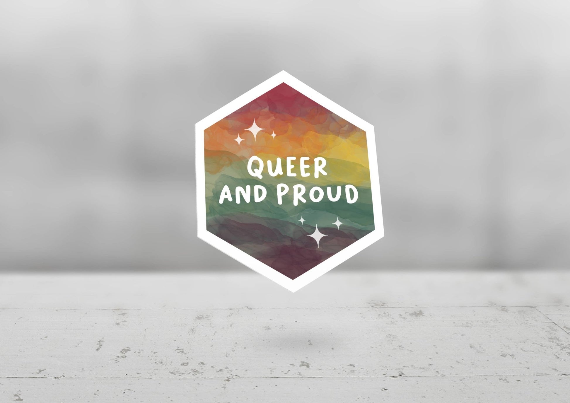 Queer and Proud LGBTQ Queer Glossy Sticker - QBoutiqueOKC