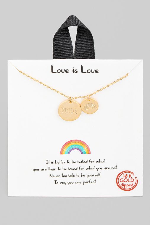 Rainbow Pride Coin Charm Necklace - QBoutiqueOKC