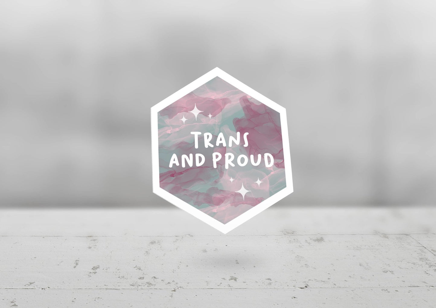Trans and Proud LGBTQ Queer Glossy Sticker - QBoutiqueOKC