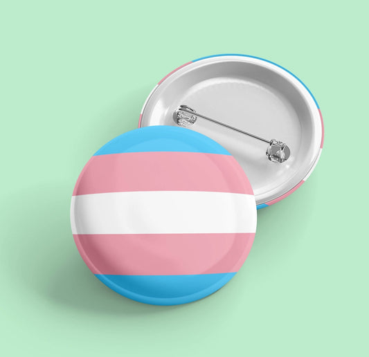 Transgender Flag | Pride Pin Back Button - QBoutiqueOKC