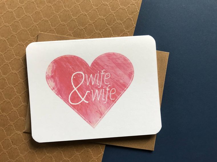 Wife & Wife Gay Marriage Card - QBoutiqueOKC